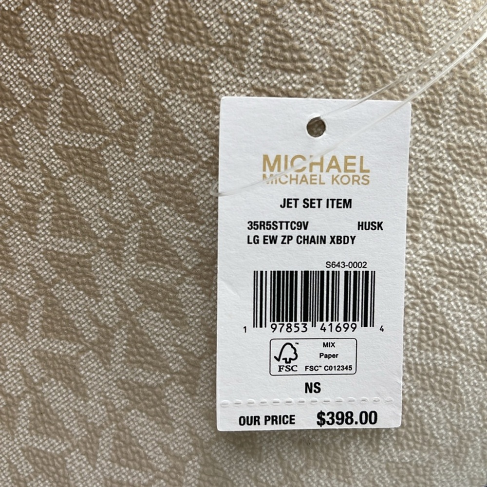 MICHAEL KORS Jet Set Lg Ombré Signature Logo EW Crossbody East West 
Husk 
NWT - Picture 9 of 10